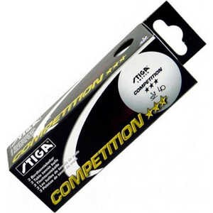 Мяч для настольного тенниса Stiga Competition 3 star, (арт.5160-03), диаметр 40мм, цвет: белый