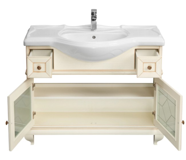 Тумба под раковину Aquaton Беатриче 105 (1A187201BEM60) слоновая кость/патина