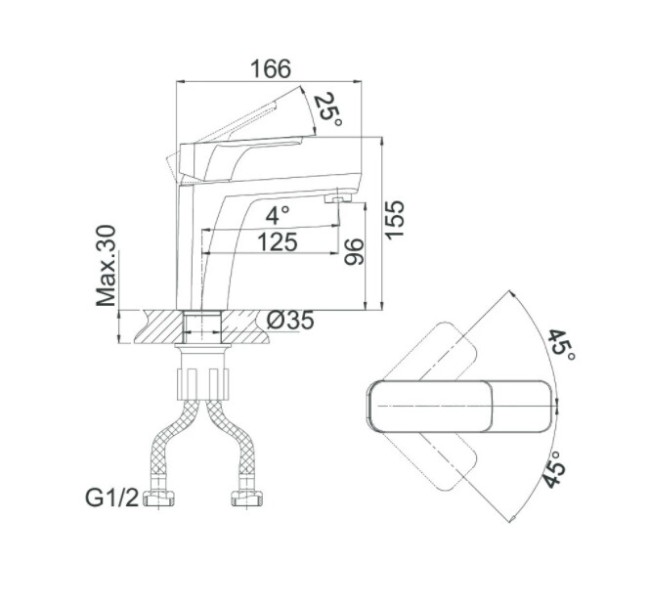 Смеситель для раковины D&K Berlin Humboldt DA1432112