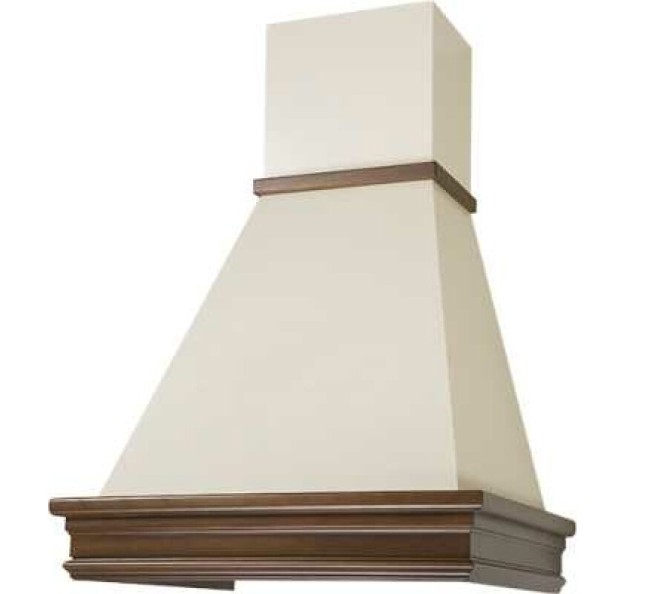 Каминная вытяжка Elikor Вилла Валенсия 90П-650-П3Г топленое молоко/бук орех
