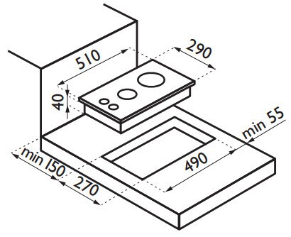 Встраиваемая газовая варочная панель Ardesia PFS 32 GV X Встраиваемая газовая варочная панель Ardesia PFS 32 GV X