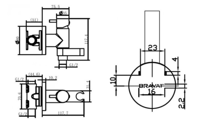 Гигиенический душ Bravat Eler D9137CP-RUS