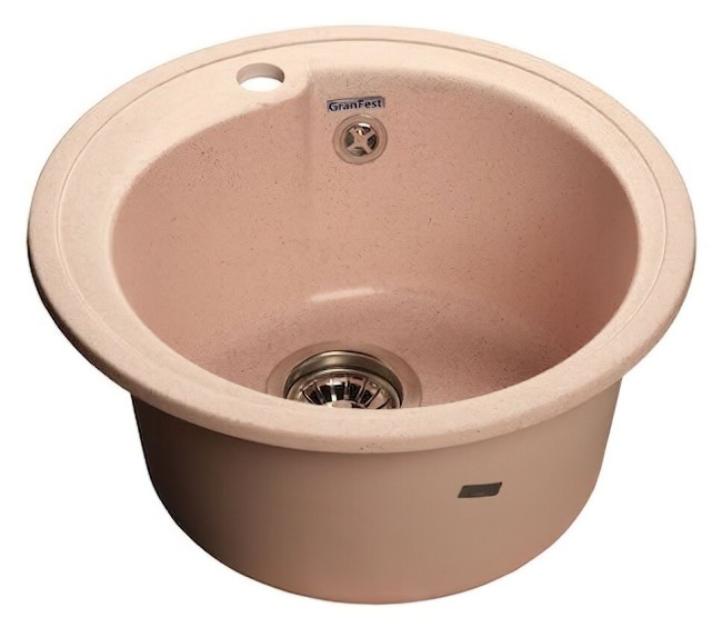 Кухонная мойка GranFest RONDO GF-R--450 светло-розовый Кухонная мойка GranFest RONDO GF-R--450 светло-розовый