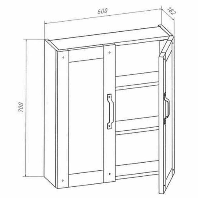 Шкаф Бриклаер навесной ЛОФТ 60 ( 4627125413353) Шкаф Бриклаер навесной ЛОФТ 60 ( 4627125413353)