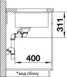 Кухонная мойка Blanco Subline 350/150-U черный (523747) Кухонная мойка Blanco Subline 350/150-U черный (523747)