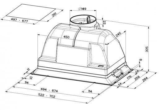 Встраиваемая вытяжка Faber Inca Plus HIP X A70 Встраиваемая вытяжка Faber Inca Plus HIP X A70
