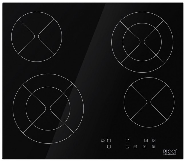 Встраиваемая электрическая варочная панель Ricci DTL-D46401D Встраиваемая электрическая варочная панель Ricci DTL-D46401D