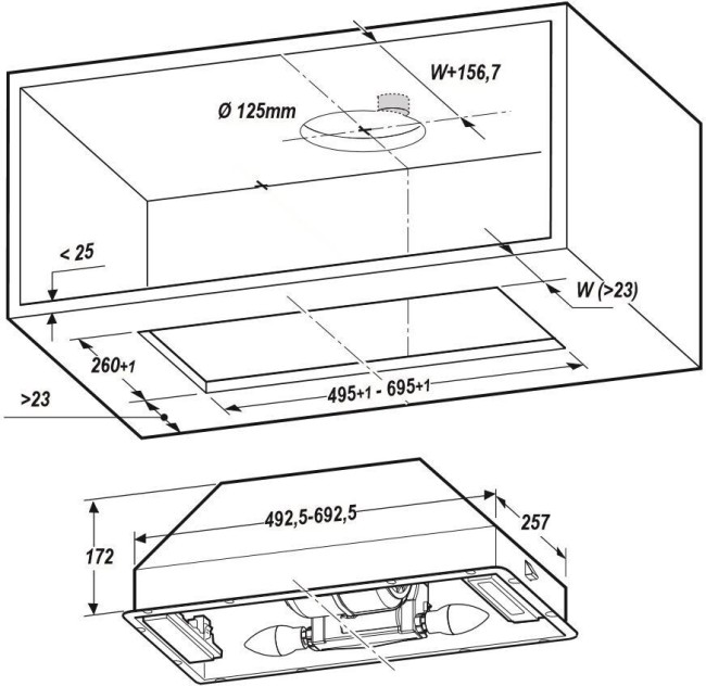 Встраиваемая вытяжка Indesit I CT 64LSS нержавеющая сталь Встраиваемая вытяжка Indesit I CT 64LSS нержавеющая сталь