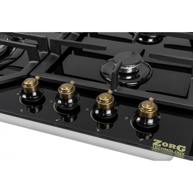 Встраиваемая газовая варочная панель ZorG BP6 FDW rustical/ black