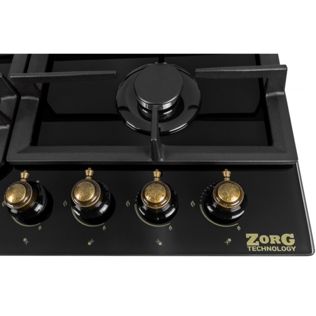 Встраиваемая газовая варочная панель ZorG BP6 FDW rustical/ black