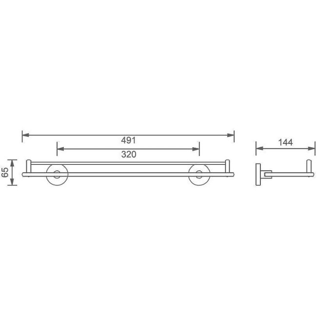 Полка Aquanet стеклянная 50 см , хром (4587) Полка Aquanet стеклянная 50 см , хром (4587)