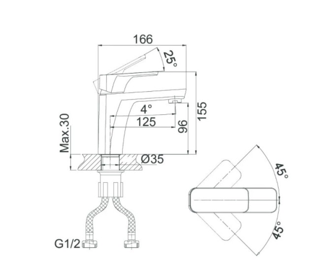 Смеситель для раковины D&K Berlin Kunste DA1432113