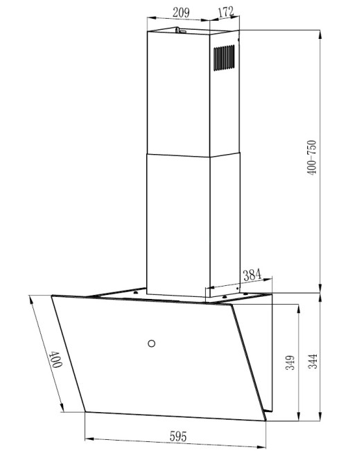 Каминная вытяжка Weissgauff Alcor TC BL Inverter Wi-Fi