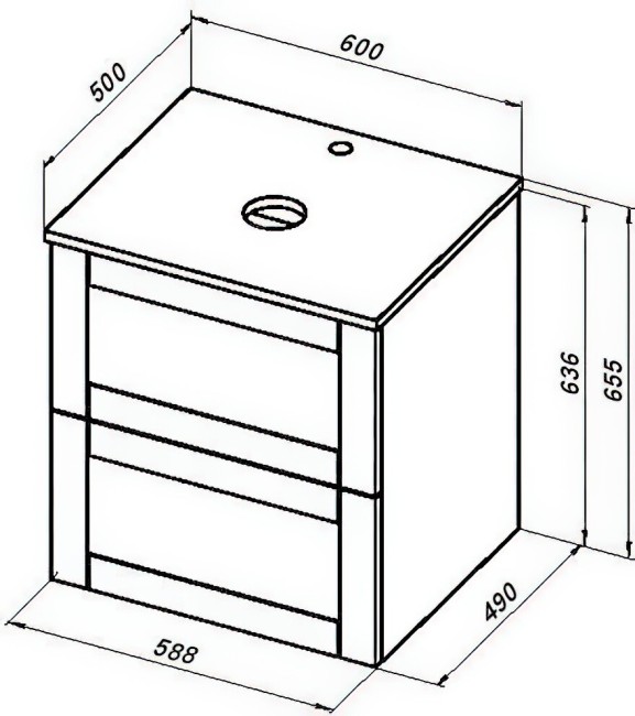 Тумба с раковиной Aquanet Терра 60 маренго (323179) Тумба с раковиной Aquanet Терра 60 маренго (323179)