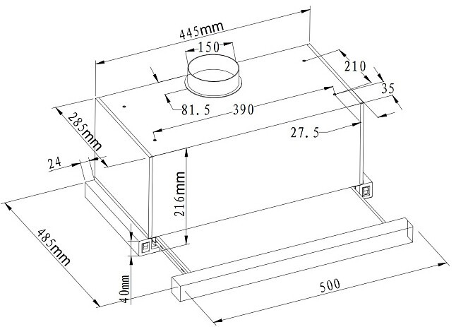 Встраиваемая вытяжка EVELUX Tel 50 X Встраиваемая вытяжка EVELUX Tel 50 X