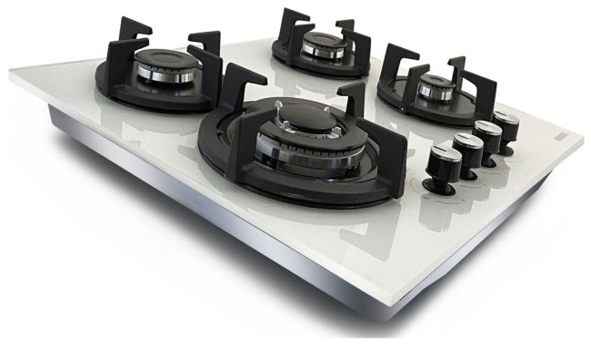 Встраиваемая газовая варочная панель Ginzzu HCG-444 бежевый