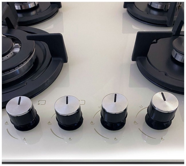 Встраиваемая газовая варочная панель Ginzzu HCG-444 бежевый