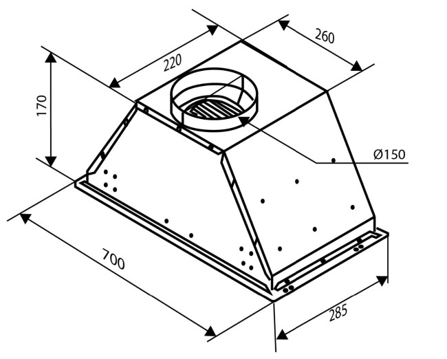 Встраиваемая вытяжка Zigmund & Shtain K 006.71 S