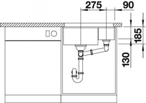 Кухонная мойка Blanco Subline 350/150-U глянцевый бел (514522) Кухонная мойка Blanco Subline 350/150-U глянцевый бел (514522)