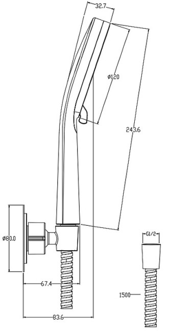 Душевой гарнитур Cersanit Ferro 64086