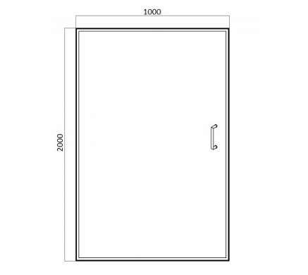 Душевая дверь Bravat Line BD100.4111A Душевая дверь Bravat Line BD100.4111A