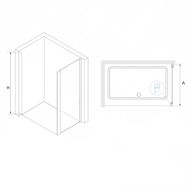 Боковая панель RGW Z-01 100*195 Хром/Матовое/6 мм (01220100-21)