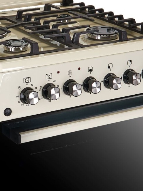 Комбинированная плита Ideal L355 ГК молочный