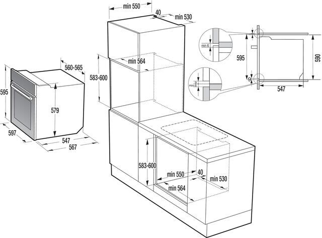 Встраиваемый электрический духовой шкаф Gorenje GP 556 X