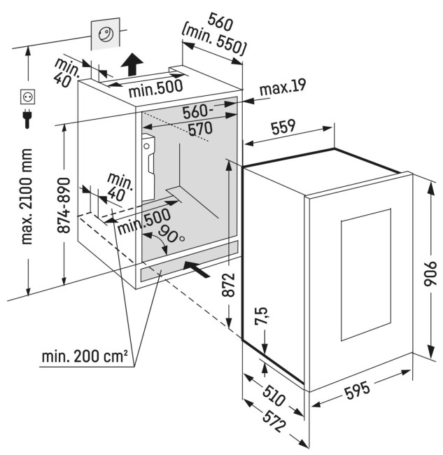 Встраиваемый винный шкаф Liebherr EWTgw 1683-26 001
