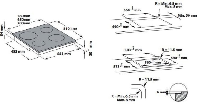 Встраиваемая индукционная варочная панель Indesit IVIA 640 C