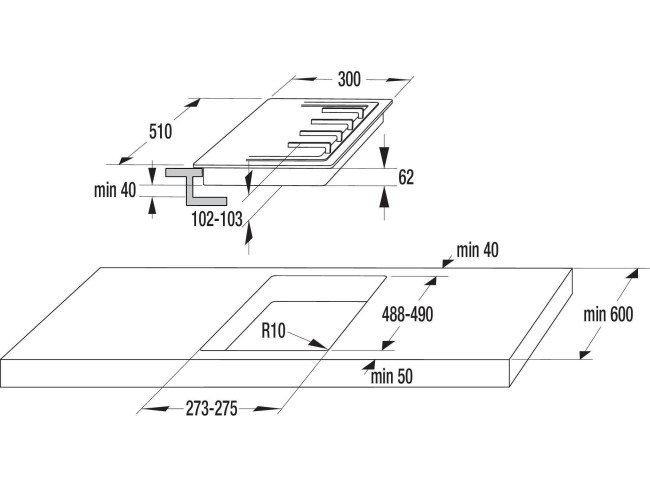 Встраиваемая газовая варочная панель Gorenje GC 341 INI