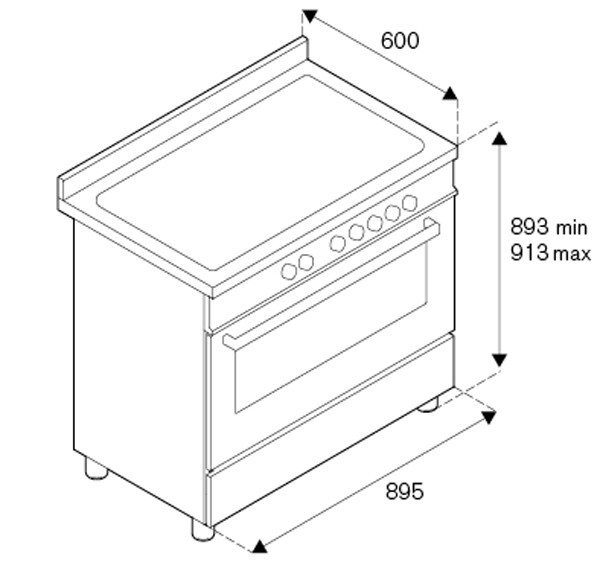 Комбинированная плита Bertazzoni PRO 96 L 1 ENET