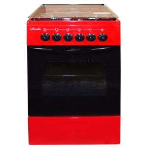 Комбинированная плита Лысьва ЭГ 401 МС-2у вишневый со стеклянной крышкой