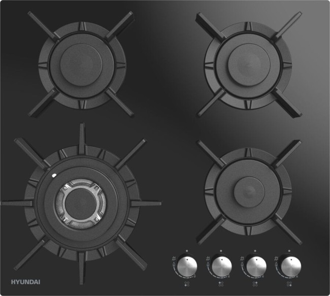 Встраиваемая газовая варочная панель Hyundai HHG 6437 BG