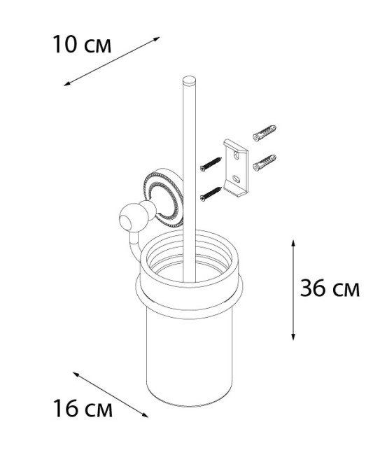 Ерш для унитаза Fixsen Antik FX-61113