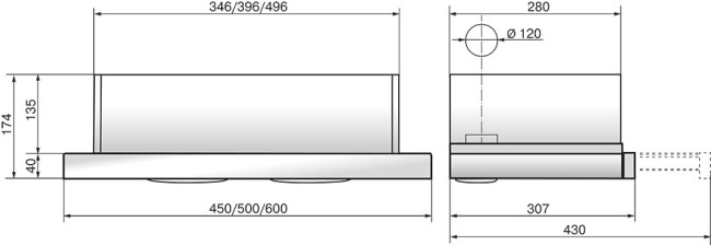 Встраиваемая вытяжка Elikor Интегра Glass 45 нержавейка/черное стекло Встраиваемая вытяжка Elikor Интегра Glass 45 нержавейка/черное стекло