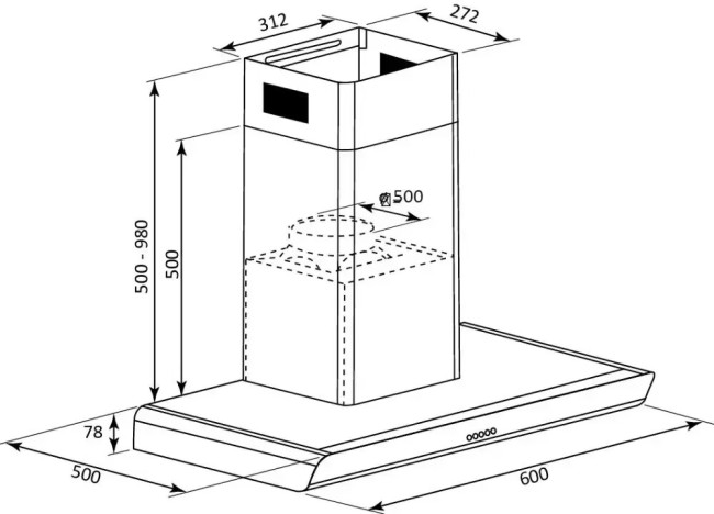 Каминная вытяжка Brandt BHB6602X