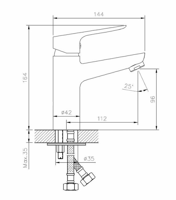 Смеситель для раковины Esko DELHI (DL26) Смеситель для раковины Esko DELHI (DL26)