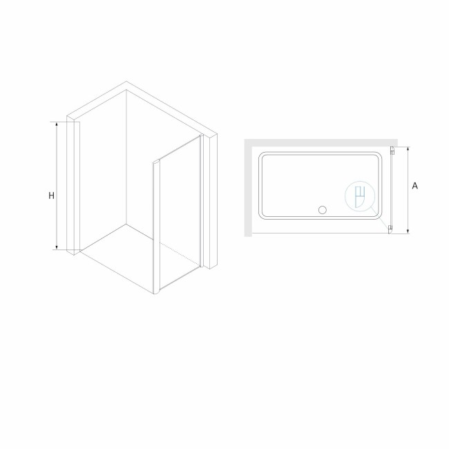 Боковая панель RGW Z-01 80*195 Хром/Прозрачное/6 мм (01220108-11)