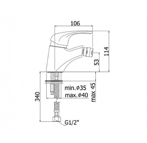 Смеситель для биде Paffoni NETTUNO DUE хром (ND131CR) Смеситель для биде Paffoni NETTUNO DUE хром (ND131CR)