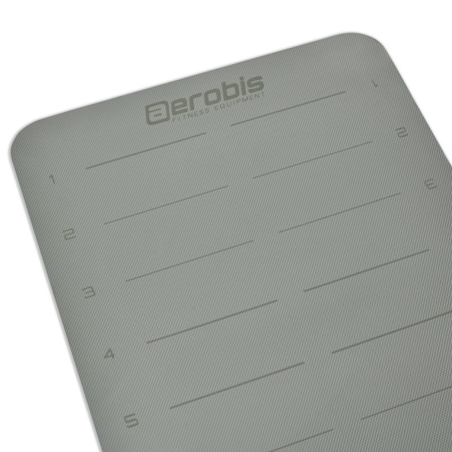 Коврик для фитнеса Aerobis 183 см х 61 см х 6 мм серый/голубой