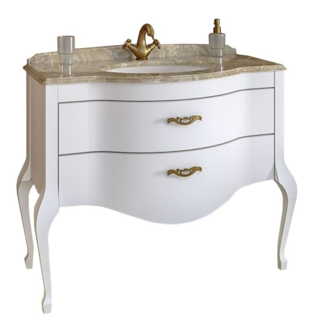 Тумба с раковиной Timo Ellen Plus 90 M-V bianco