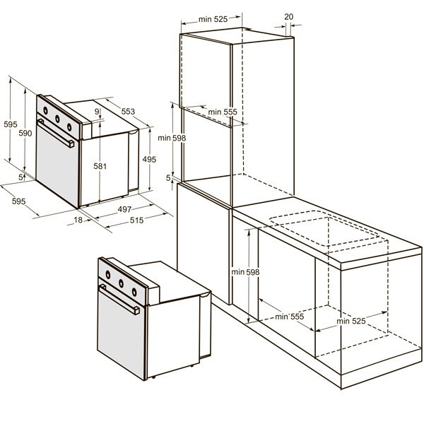 Встраиваемый комплект Darina Т1 BGM341 11 X + 1U5 BDE111 707 X3