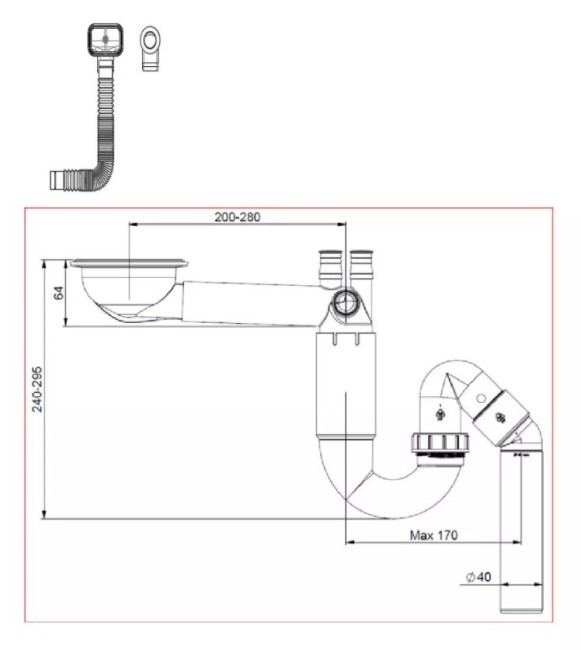 Сифон для мойки Prevex P-loc PL1-D9CR5-SANT-01 Сифон для мойки Prevex P-loc PL1-D9CR5-SANT-01