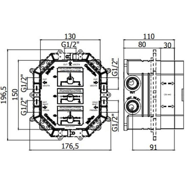 Монтажный блок Paffoni CPBOX001