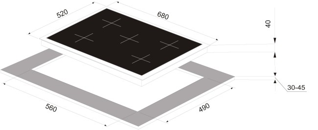 Встраиваемая газовая варочная панель Zigmund & Shtain MN 115.71 B