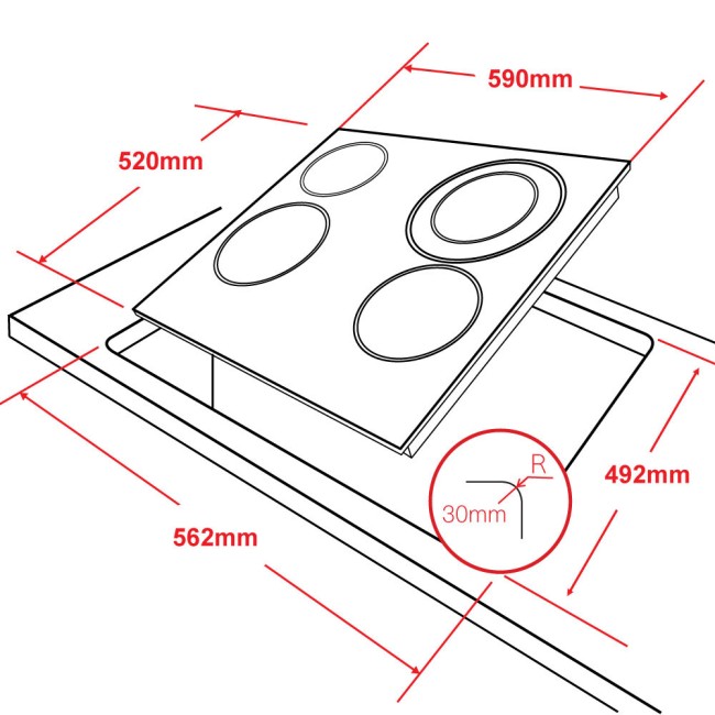 Встраиваемая электрическая варочная панель Ginzzu HCC-431 черный Встраиваемая электрическая варочная панель Ginzzu HCC-431 черный