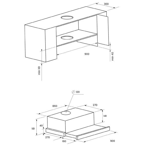 Встраиваемая вытяжка Kuppersberg Slimlux II 90 C Встраиваемая вытяжка Kuppersberg Slimlux II 90 C