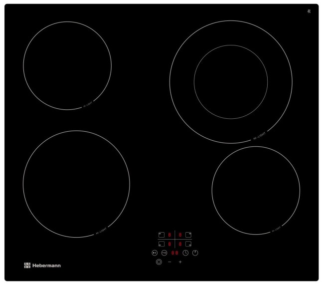Встраиваемая электрическая варочная панель Hebermann HBKC 6041.1 B