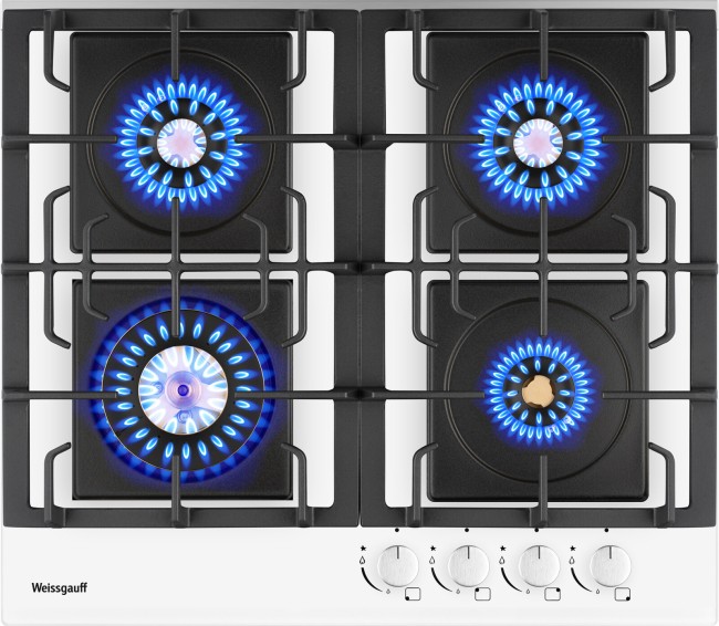 Встраиваемая газовая варочная панель Weissgauff HGG 6445 WH Volcano Burner Встраиваемая газовая варочная панель Weissgauff HGG 6445 WH Volcano Burner